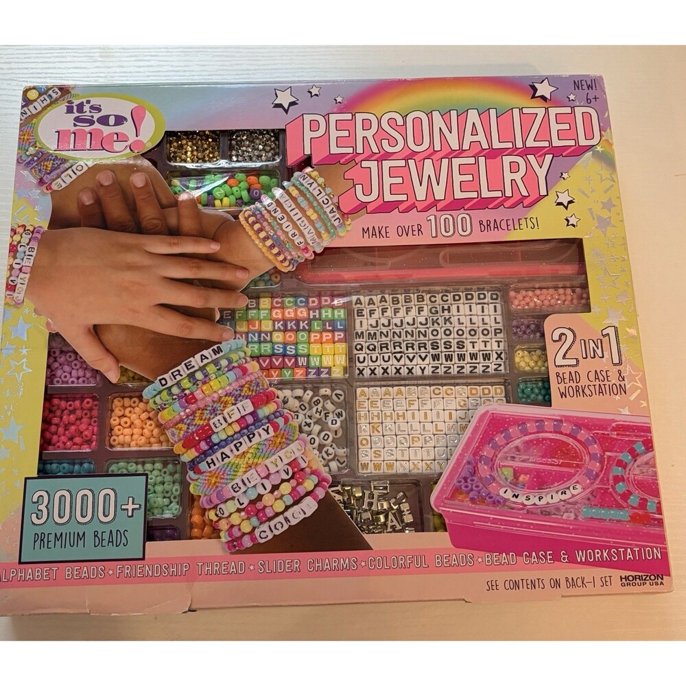 It’s So Me Personalized Jewelry Studio Kit 3000+ Beads Workstation. Damaged Box
